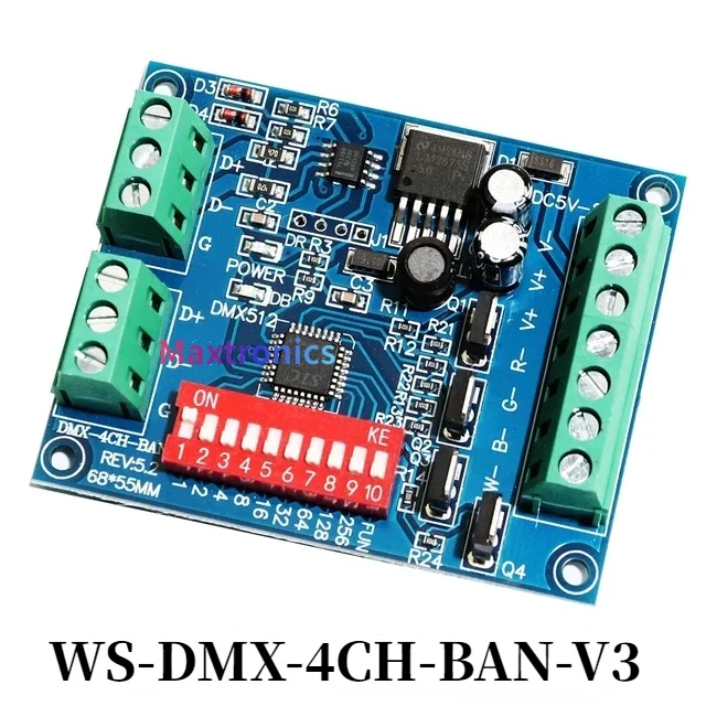 Ch Channel Dmx Decoder Dimmer Dc V V Rgbw Controller Max A Ws