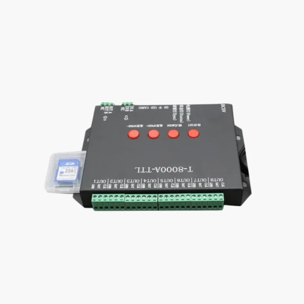 T-8000A TTL LED Controller SD Card 8192 Pixels for LED Strip Lights