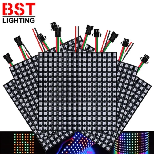 1~5Pcs WS2812B RGB LED Digital Flexible Individually Addressable Panel Light Strip WS2812 8x8 16x16 8x32 Module Matrix Screen 5V