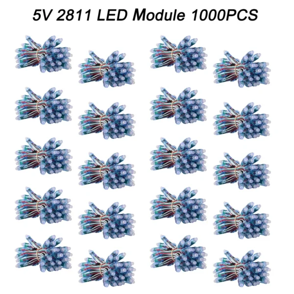 12mm DC5V WS2811 IC RGB Full Color Digital Pixel Light LED Module IP68 Waterproof Christmas String Light Full Kit