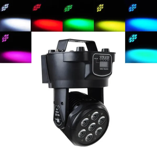 2PCS Mini LED 7x12WRGBW Wash Moving Head Lighting DJ Disco Ball 14 Channels Free Shipping