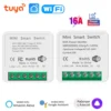 Tuya 16A WiFi Smart Switch 2-way Control Switch Mini Smart Breaker Smart Life APP Control Works With Alexa Google Home Alice