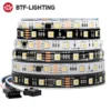 WS2805 Pixels LED Strip Light 24V RGBCCT 5 in 1 Addressable LED Lights Dual Signal RGB WW CW 3000K-6500K 60 LEDs 1 IC to 6 LEDs