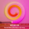 Round Reticulate Pattern Neon LED Strip 50 LEDs/m 360 Degree Smart RGBIC Flexible Silicone Light Tape IP67 DC5V