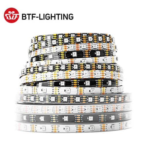 WS2813 LED Strip Light, Dual Signal, Individually Addressable 1m 4m 5m 30 60 100 144 LEDs WS2812B Updated Black and White PCB DC5V