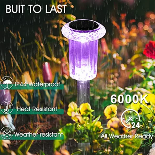 Outdoor Solar Light 6 Pack Garden Lights Solar Powered Lamp Lantern Waterproof Landscape Lighting Pathway Yard Lawn Garden Decor