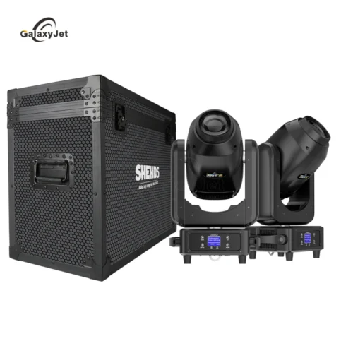 GalaxyJet LED Zoom Beam, Spot, and Wash 300W 3IN1 Moving Head Light with Flight Case Frost Effect for Bars Discos Concert