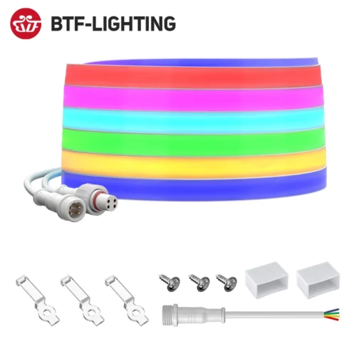 FCOB LED Strip Light 5M IP68 840 LEDs DC24V RGB COB LED Neon Lights FOB High Linear Soft RA90 Dimmable Outdoor Waterproof Decor