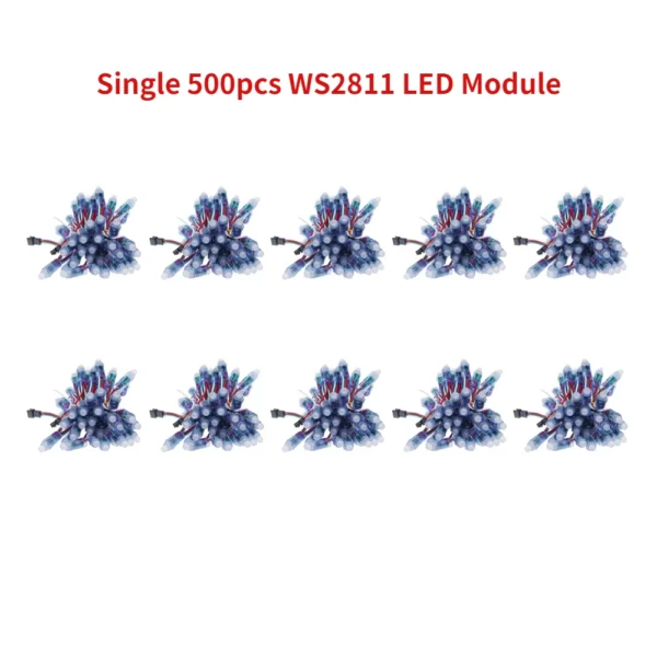 500-1000pcs 12mm WS2811 IC DC5V Full Color Pixel LED Module Light IP68 Waterproof RGB Color Digital LED Pixel Light or Kits