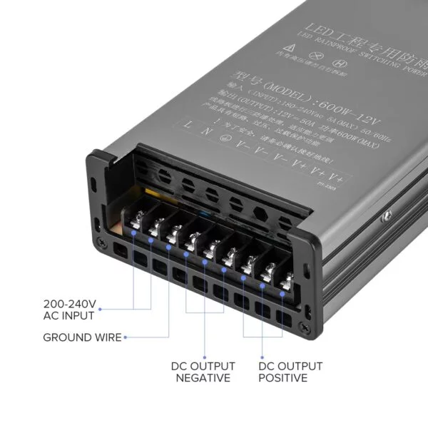 Lighting Transformers AC/DC 12V 24V Switching Power Supply AC180V-240V to DC12V 24V IP65 Rain-proof Power Supply Outdoor