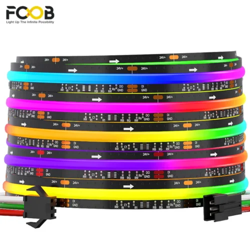FCOB LED Light Strip Pixel Addressable 630 720 LEDs RGB Dream Full Color 12mm DC12V 24V WS2812B High Density Flexible COB Lights.