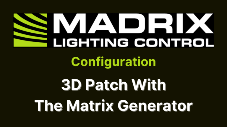 3D Patch With The Matrix Generator