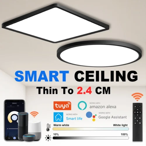 LED Ceiling Lights Tuya App Smart Alexa Voice Remote Control Modern Ceiling Lamp For Bedroom Home Living Room Kitchen Lustre