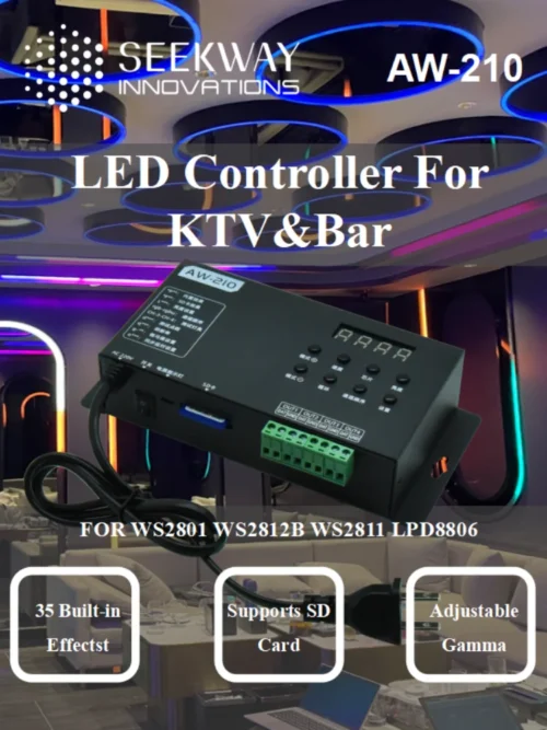 LED Controller 4CH 1280 Pixels for WS2801 WS2812B WS2811 LPD8806 RGB LED Strip, built-in effect supports SD card for Indoor Light
