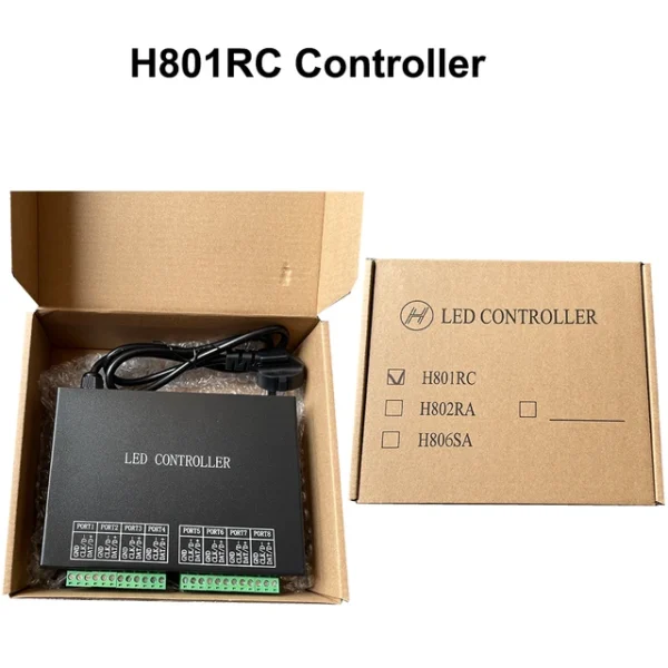 H801TC LED Master Controller Pixel LED Controller Drive 150000 Pixels Strip Light Work With H802RA H801RC Support DMX Console.