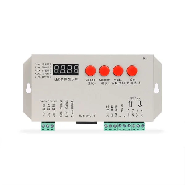 K-1000S Pixel LED Controller, SPI DMX512 support, WS2811 1903 2812 2813 2815 16703 6812 1914