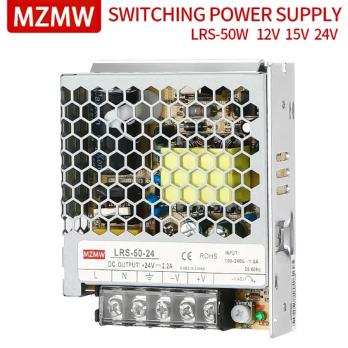 MZMW LRS50 Switching Power Supply AC110 220V DC 5V 12V 15V 24V 36V 48V 50W Single Output LRS-50-5 LRS-50-12 LRS-50-24