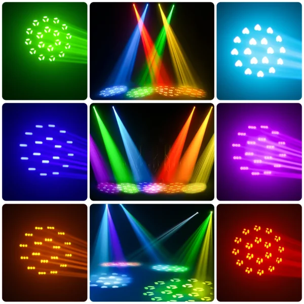 Somspot LED Moving Head Light 180W Stage Light Effect Projector for DJ Disco Party Holiday Christmas Bar Club Wedding Birthday