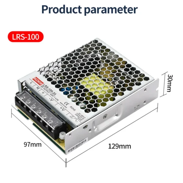 MZMW LRS-100 Switching Power Supply 100W AC 100-240V DC 5V 12V 15V 24V 36V 48V Volt Ultra-thin Single Source Transformer SMPS