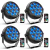 Somspot Mini RGB LED Par Lights Stage Lighting Effect LED Projection Light for DJ Disco Party Holiday Bar Club Wedding Birthday.