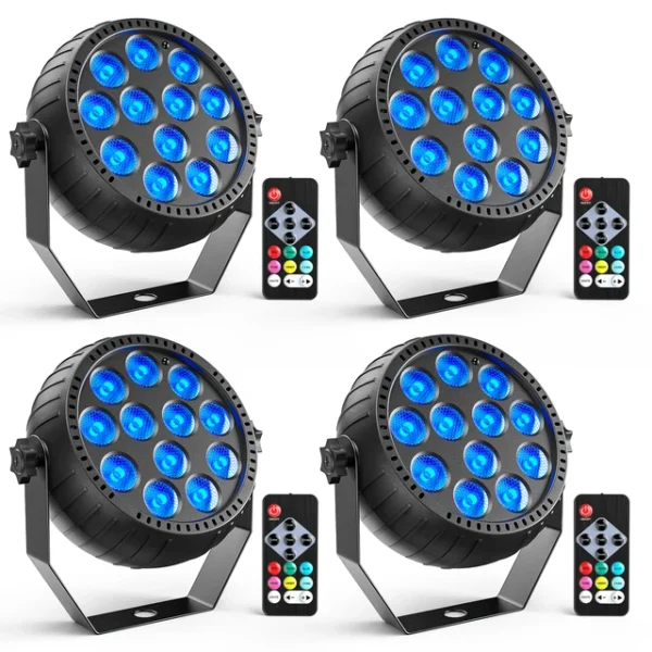 Somspot Mini RGB LED Par Lights Stage Lighting Effect LED Projection Light for DJ Disco Party Holiday Bar Club Wedding Birthday.