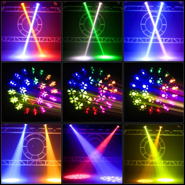 Somspot 7R 230W Moving Head Light Beam DMX512 Professional Stage Lighting Rainbow Effect for DJ Disco Music Party Dance Club