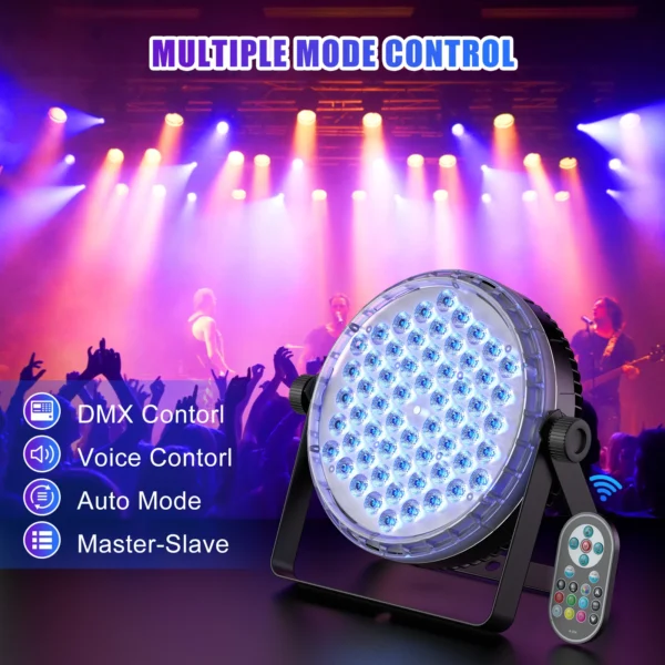 Somspot RGBW 4-in-1 LED Par Lights DMX512 Stage Effect Lighting Projector For DJ Disco Club Wedding Party Church, 4PCS/SET