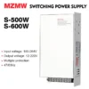 MZMW 500W 600W Switching Power Supply 12V 24V 36V 48V 60V 72V 80V 110V AC 220V to DC Industrial SMPS LED driver S-500 S-600