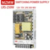 MZMW LRS-250 Switching Power Supply 250W 100-240V AC/DC 12V 15V 18V 24V 36V 48V Volt Source Transformer SMPS For LED Strip CCTV.