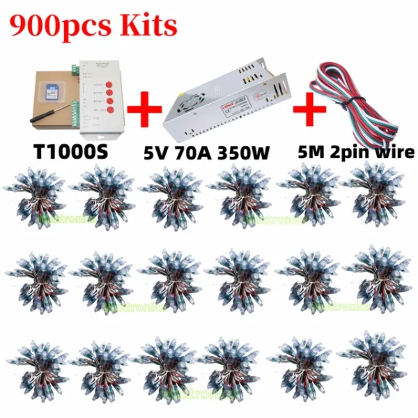 500/600/700pcs DC5V WS2811 Full Color LED Module Light Kits 12mm Waterproof RGB Color Digital LED Pixel Lamp for Festival Decor