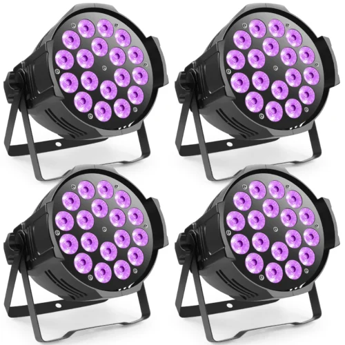 Somspot 4PCS LED Par Lights RGBW Stage Light Effect Projector for DJ Disco KTV Party Wedding Holiday Bar Club