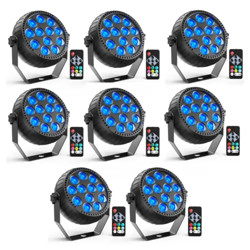 Somspot Mini RGB LED Par Lights Stage Lighting Effect LED Projection Light for DJ Disco Party Holiday Bar Club Wedding Birthday.