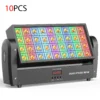 Somspot 10PCS/SET RGB LED Par Light Color Mixing Stage Light Effect Projector Exterior Wall Light for DJ Disco Party Wedding