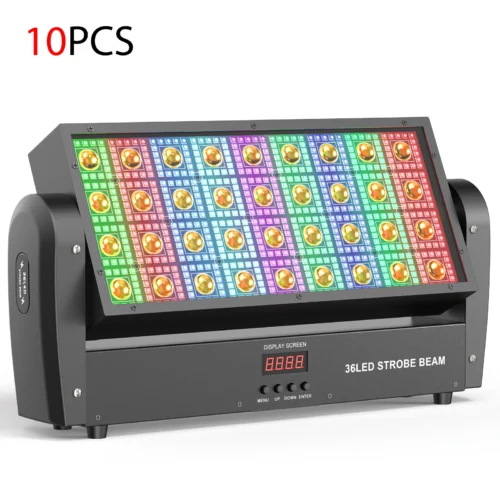 Somspot 10PCS/SET RGB LED Par Light Color Mixing Stage Light Effect Projector Exterior Wall Light for DJ Disco Party Wedding