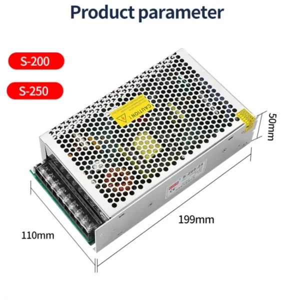 MZMW 200W 250W Switching Power Supply 12V 24V 36V 48V AC TO DC 220V 180-264VAC Transformer Power LED Adapter SMPS