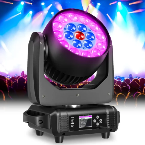 Somspot 200W Moving Head Light Beam RGBW Stage Effect Lighting for DJ Disco Party Holiday Bar Club Wedding Birthday