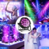 Somspot 4PCS Waterproof Stage Par Light RGBW LED Par Lights DMX Wash Light Strobe Effect DJ Light for Church Disco Wedding