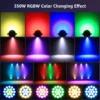 Somspot 19PCS 15W 4-in-1 LED Lights Focused Stage Light Effect Projector for DJ Disco Party Wedding Holiday Bar Club, 2PCS/SET.