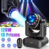 Somspot 120W RGBW LED Moving Head Light Beam 18 Prisms 10 Gobos 8 Colors Rainbow effect DJ Disco Stage Light Effect Projector