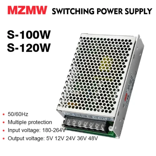 MZMW 100W 120W Switching Power Supply 5V 12V 24V 36V 48V AC/DC 220V 180-264VAC Transformer Power LED Adapter SMPS.