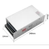 MZMW Switching Power Supply MS-800W 180V-264V AC/DC 12V 15V 24V 36V 48V 60V 72V 80V 110V 150V 220V Voltage Adjustable SMPS.