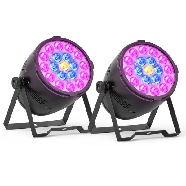 Somspot 19PCS 15W 4-in-1 LED Lights Focused Stage Light Effect Projector for DJ Disco Party Wedding Holiday Bar Club, 2PCS/SET.