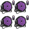 Somspot 4PCS LED Par Light 36W RGB Stage Light Effect Projector DJ Disco Party Lights for Christmas Bar Club Wedding Birthday