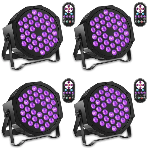 Somspot 4PCS LED Par Light 36W RGB Stage Light Effect Projector DJ Disco Party Lights for Christmas Bar Club Wedding Birthday