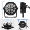 Somspot 4PCS Waterproof Stage Par Light RGBW LED Par Lights DMX Wash Light Strobe Effect DJ Light for Church Disco Wedding