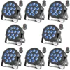 Somspot 8PCS/Set RGBW LED Par Light Color Mixing Strobe Light Stage Effect Lighting Projector for DJ Disco KTV Party Wedding