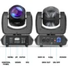 Somspot 100W RGB Moving Head Light Gobo Beam Stage Effect Light Projector DMX512 For DJ Disco Bar Nightclub Wedding Party