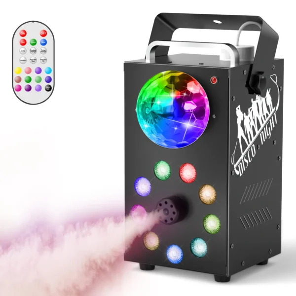 Somspot 700W Smoke Fog Machine Colorful Fogger Ejector Spray Remote Control Fog Machine Stage Equipment for Party Club Wedding