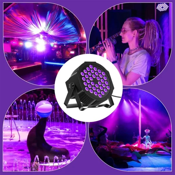 Somspot 4PCS LED Par Light 36W RGB Stage Light Effect Projector DJ Disco Party Lights for Christmas Bar Club Wedding Birthday