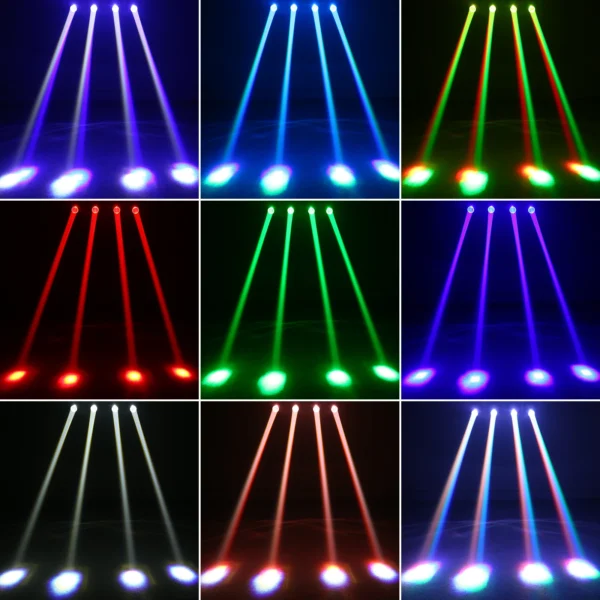 Somspot 100W RGBW Moving Head Light Beam DMX Stage Effect Lighting for DJ Disco Bar Club Party Dance Wedding